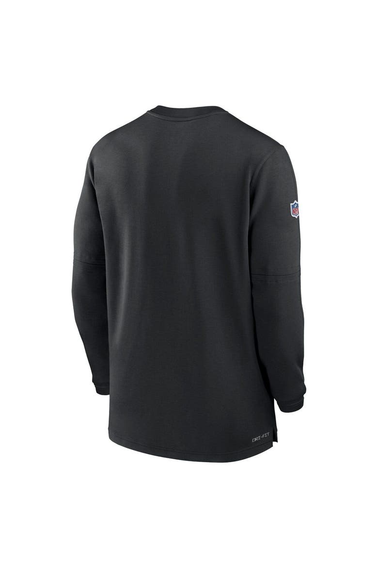Men's Nike  Black Arizona Cardinals 2023 Sideline Performance Long Sleeve Tri-Blend Quarter-Zip Top, Alternate, color, Black