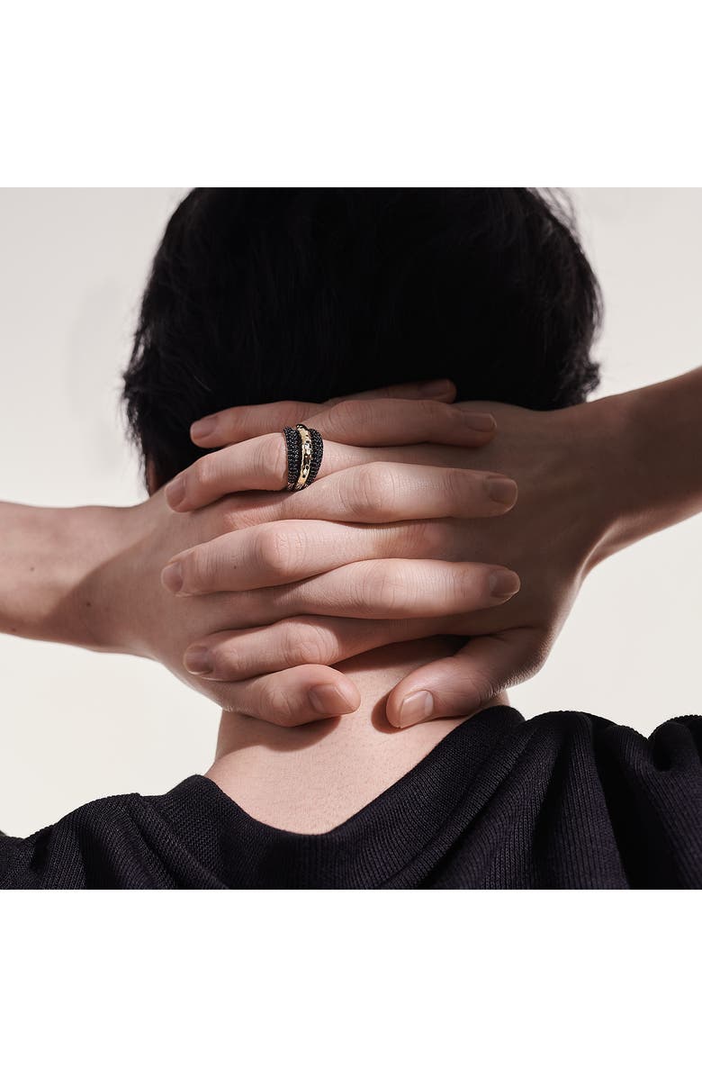 John Hardy Classic Chain Hammered 3-Row Ring, Alternate, color,