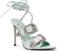 Steve Madden Saddle Embellished Ankle Strap Sandal