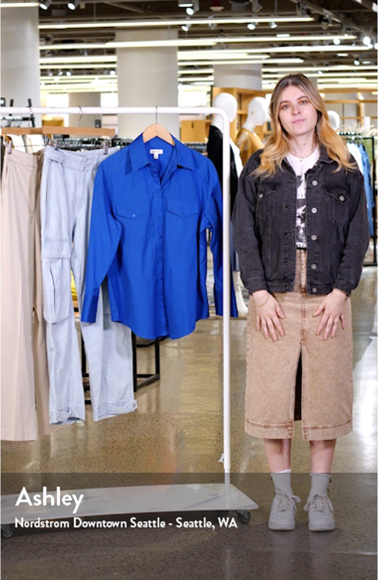 Poplin Two-Pocket Button-Up Shirt, sales video thumbnail