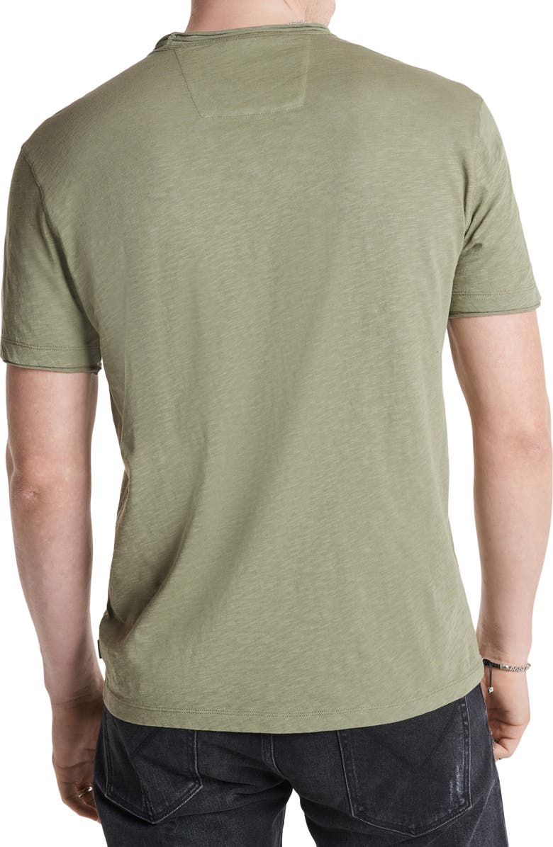 John Varvatos Miles Raw Edge Slub V-Neck T-Shirt, Alternate, color,