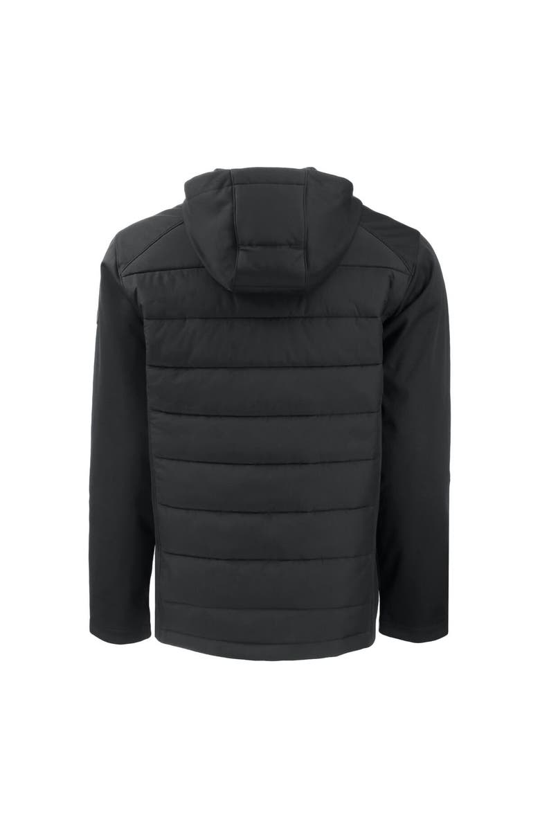 Cutter & Buck Men's Cutter & Buck  Black Purdue Boilermakers Big & Tall Evoke Hybrid Eco Softshell Recycled Full-Zip Hoodie, Alternate, color, 