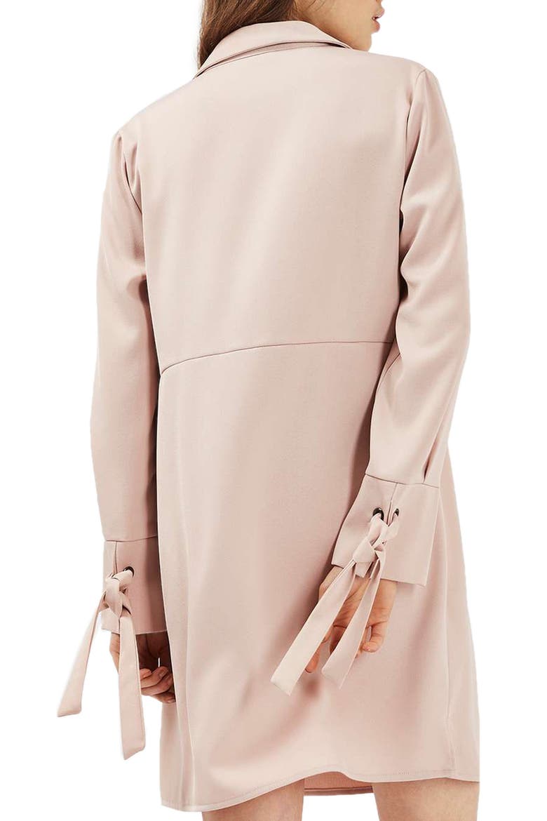 Tie Cuff Shirtdress, Alternate, color, BLUSH