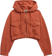 Marci Kids' Zip Up Cotton Blend Hoodie