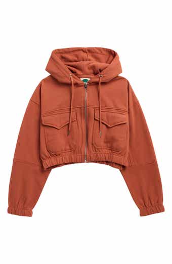 Kids' Zip Up Cotton Blend Hoodie
