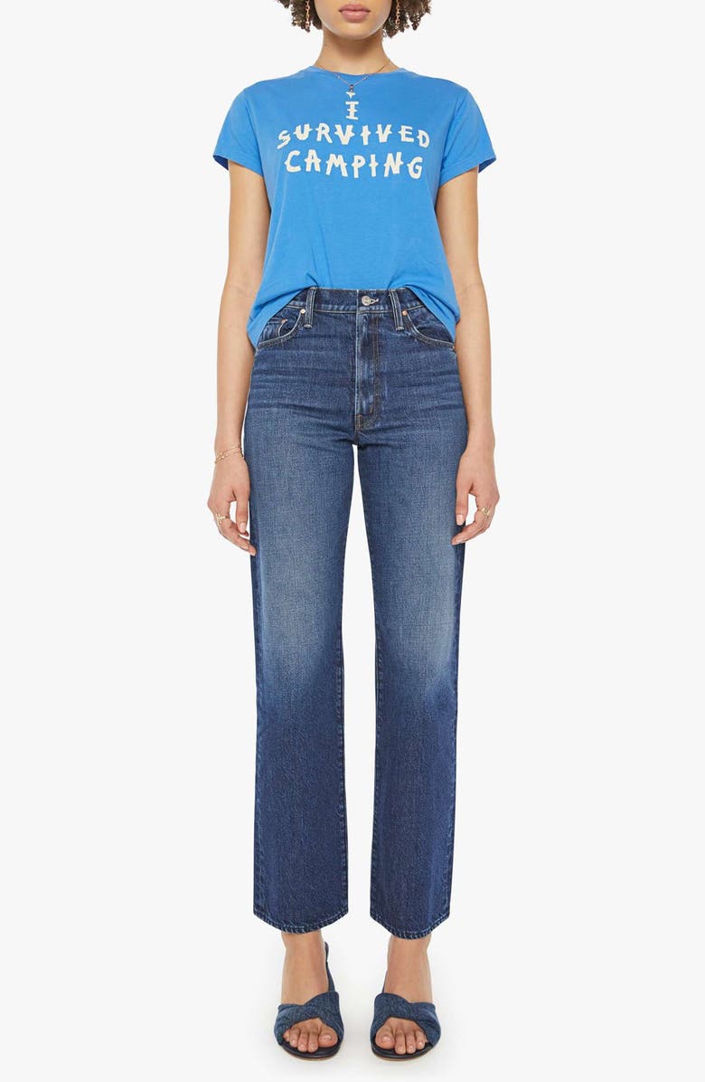 MOTHER The Boxy Goodie Goodie Supima<sup>®</sup> Cotton Tee, Alternate, color, I Survived Camping