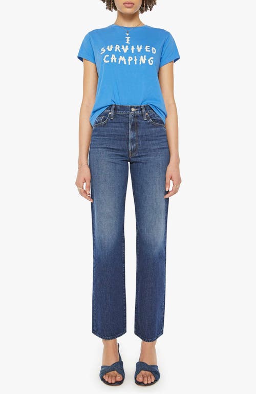 Mother The Boxy Goodie Goodie Supima® Cotton Tee In Blue