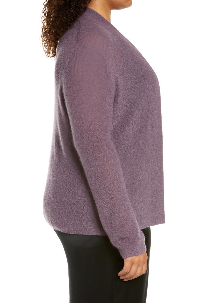 Wool & Mohair Blend Open Cardigan, Alternate, color, FIG