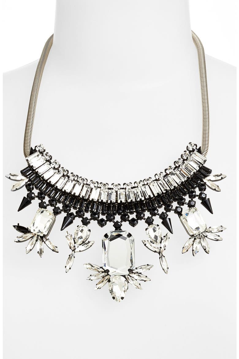 Tasha 'Deco Mammerjammer' Necklace, Alternate, color, BLACK