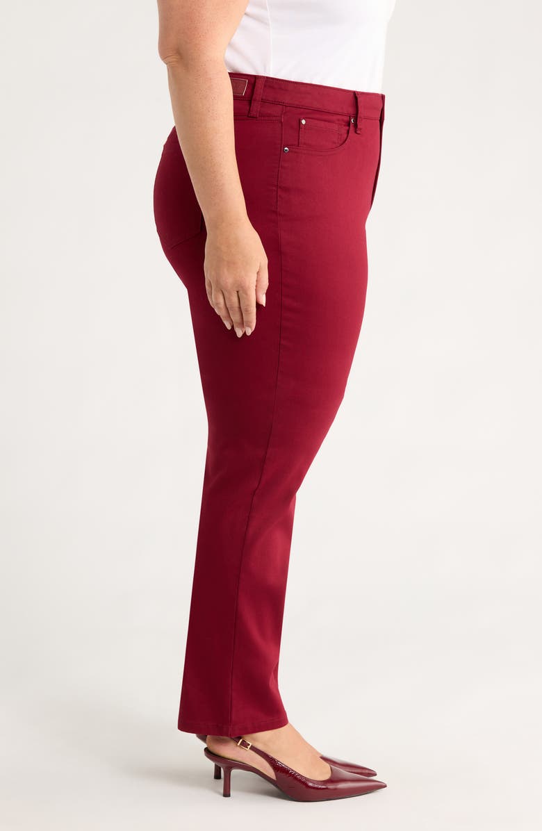 Jones New York Lexington Straight Leg Jeans, Alternate, color, Bordeaux