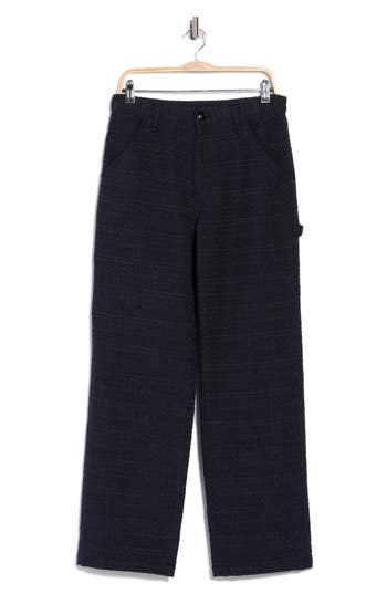 Rag & Bone Amaya Tweed Carpenter Pants In Black