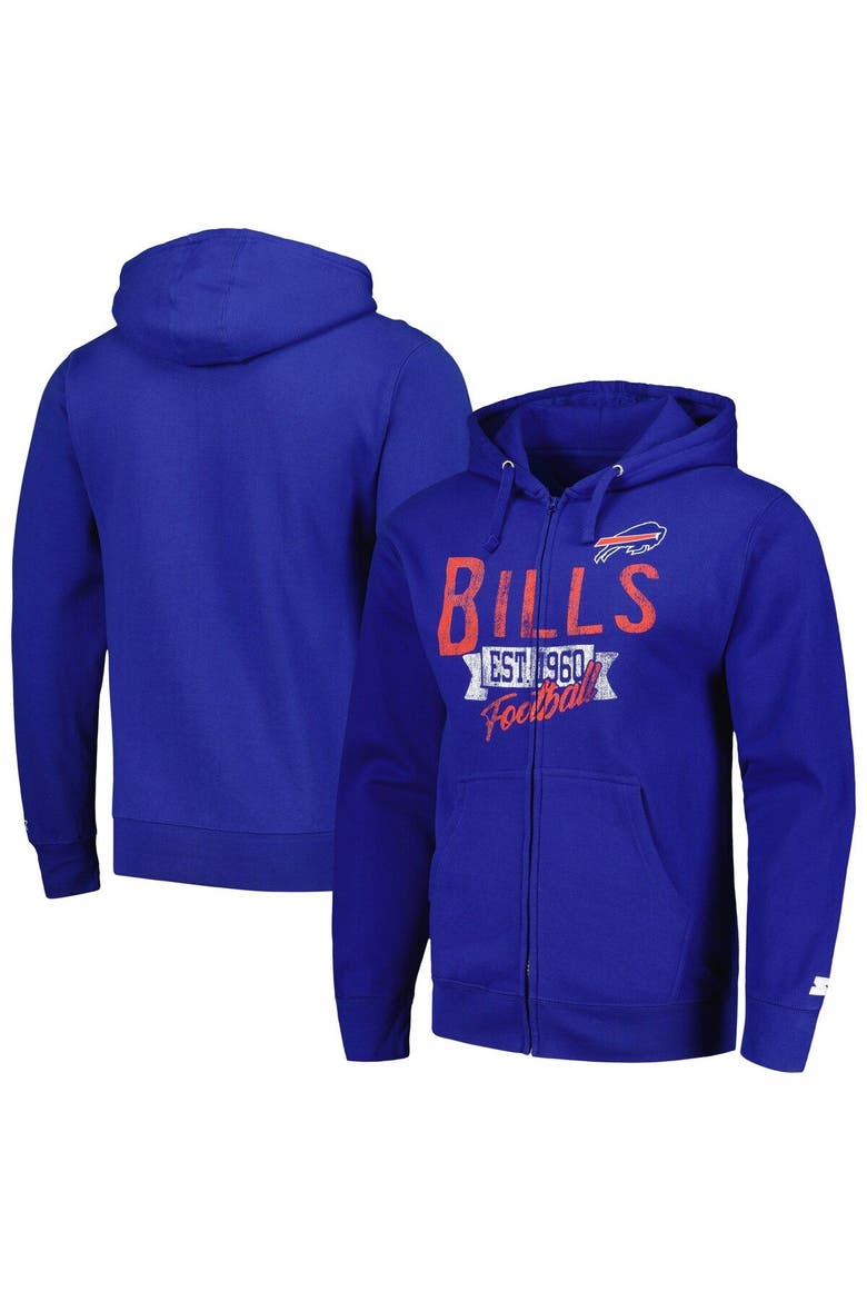 Men's Starter Royal Buffalo Bills Domestic Post Season Full-Zip Hoodie, Main, color, Royal