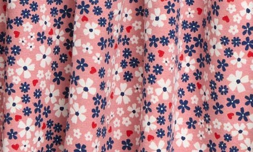 Tucker + Tate Empire Waist Dress & Bloomers Set In Pink Beauty Heart Ditsy