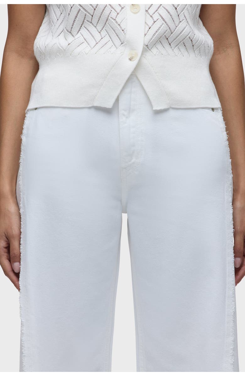 Hudson Jeans Jodie Frayed Seam Loose Wide Leg, Alternate, color, White