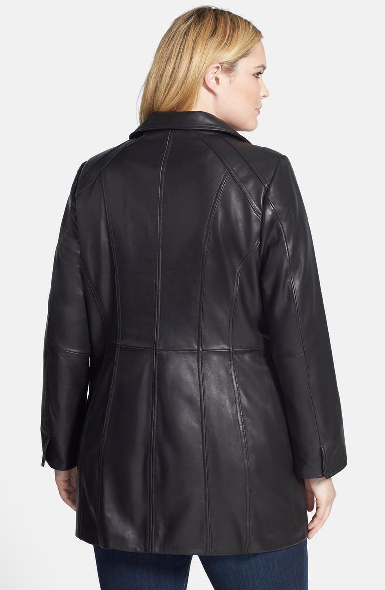 Ellen Tracy Leather Walking Coat, Alternate, color, 