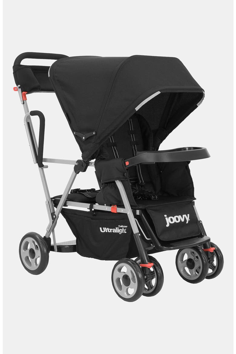 'Caboose Ultralight - Stand-On Tandem' Stroller, Main, color, BLACK