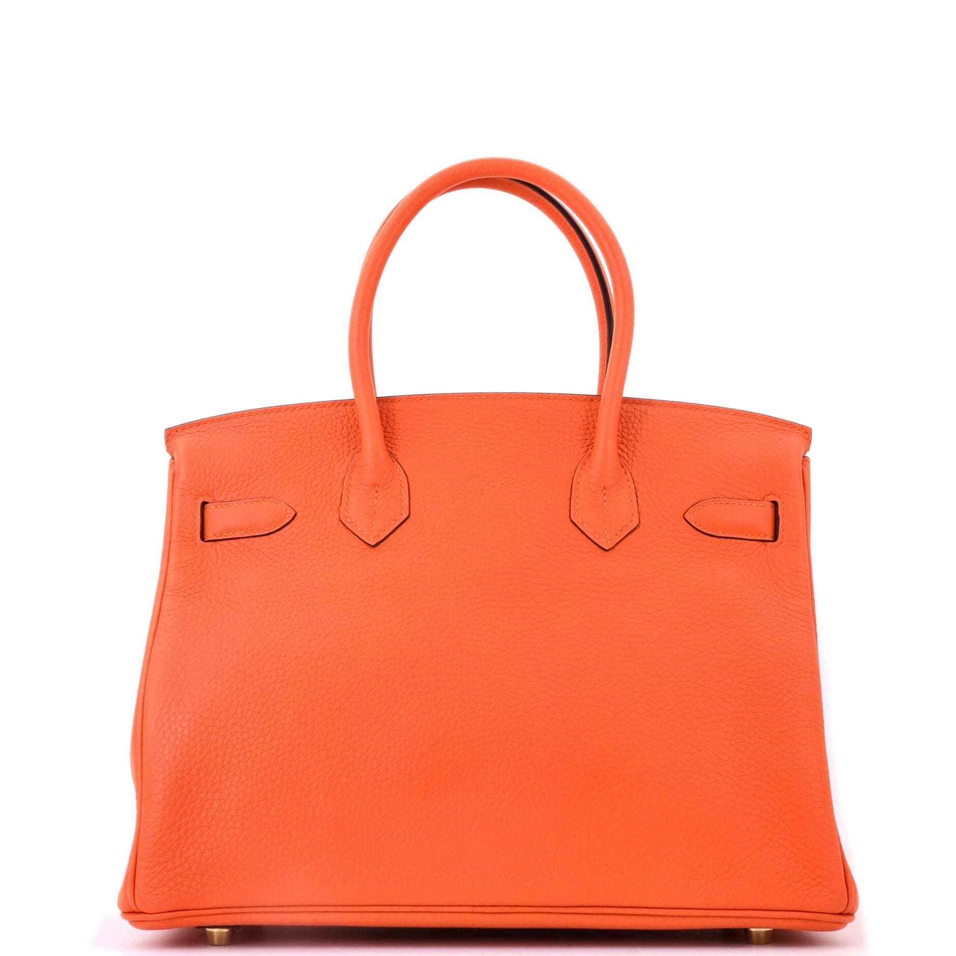 Birkin Handbag Orange Clemence with Gold Hardware 30, Alternate, color, Orange