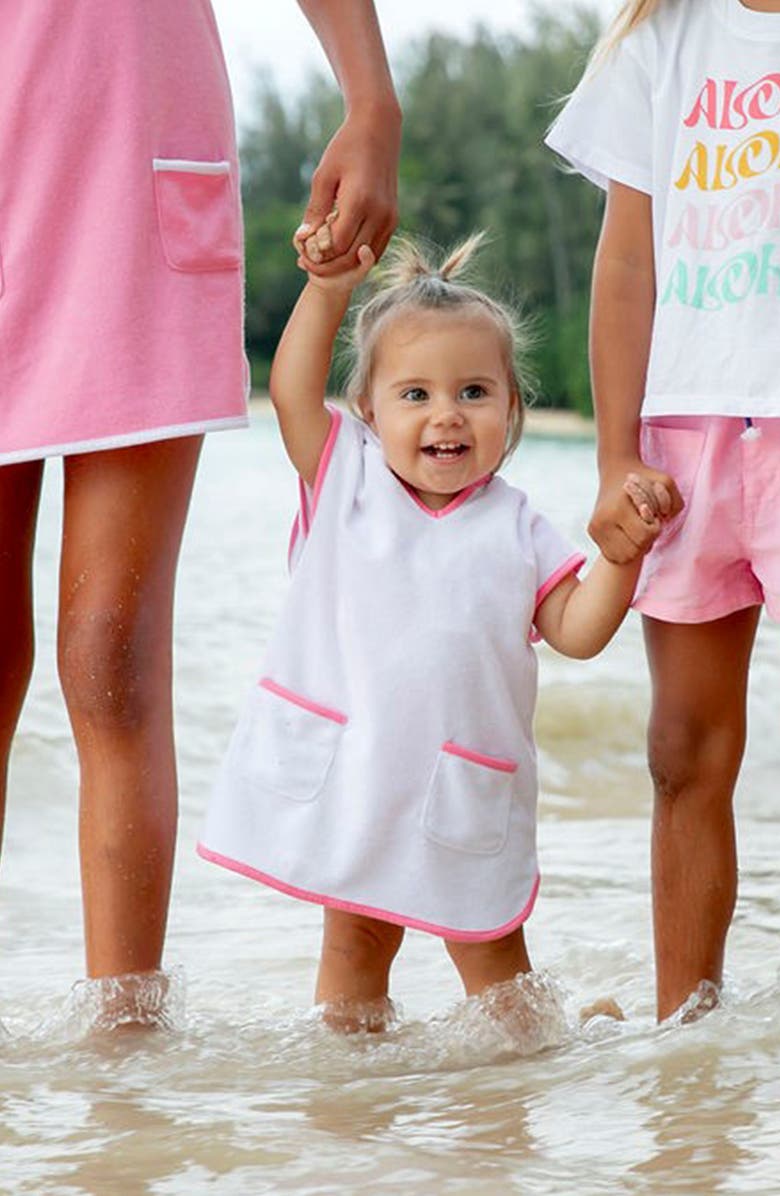 Feather 4 Arrow Tulum Terry Cloth Hooded Cover-Up Dress, Alternate, color, 