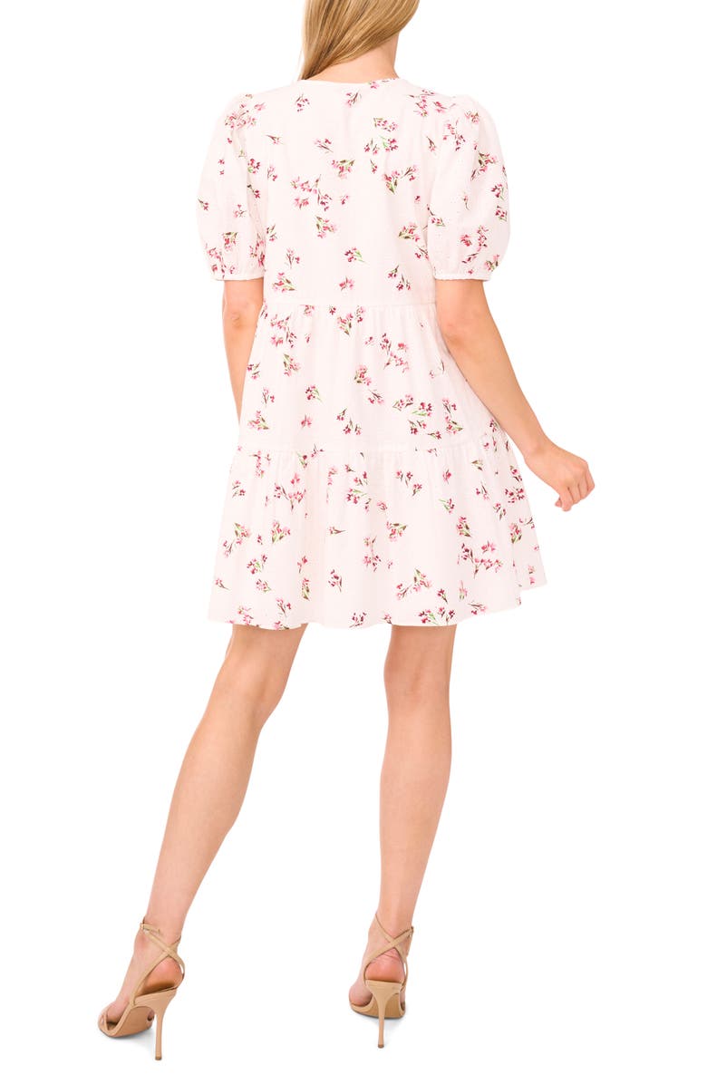 CeCe Floral Cotton Eyelet Dress, Alternate, color, 