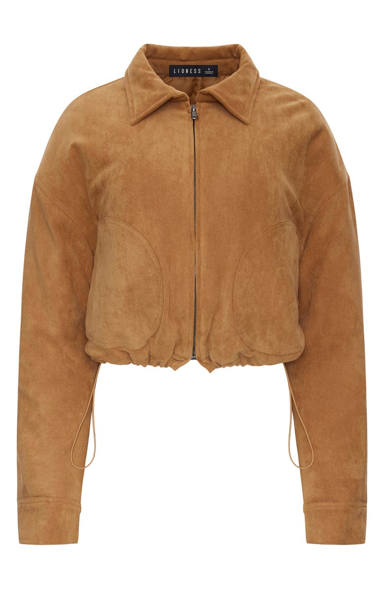 LIONESS Serrano Faux Suede Bomber Jacket, Alternate, color, 