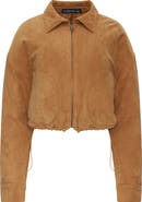 LIONESS Serrano Faux Suede Bomber Jacket