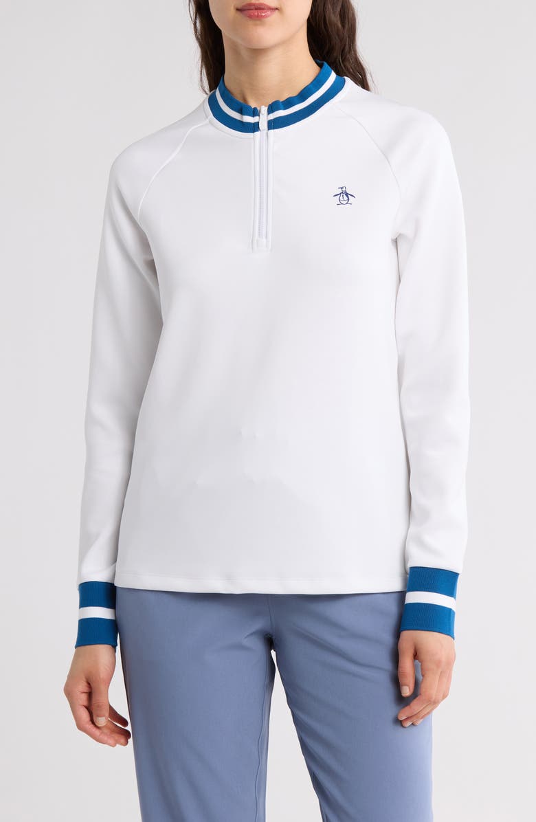 Original Penguin Quarter Zip Pullover, Main, color, 