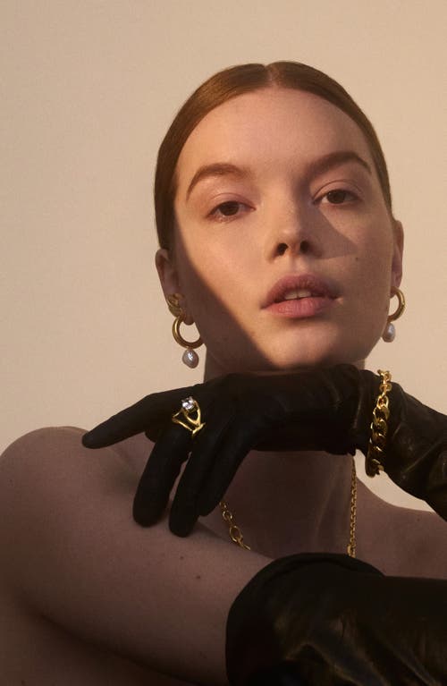Lady Grey Isla Cultured Pearl Drop Earrings In Gold