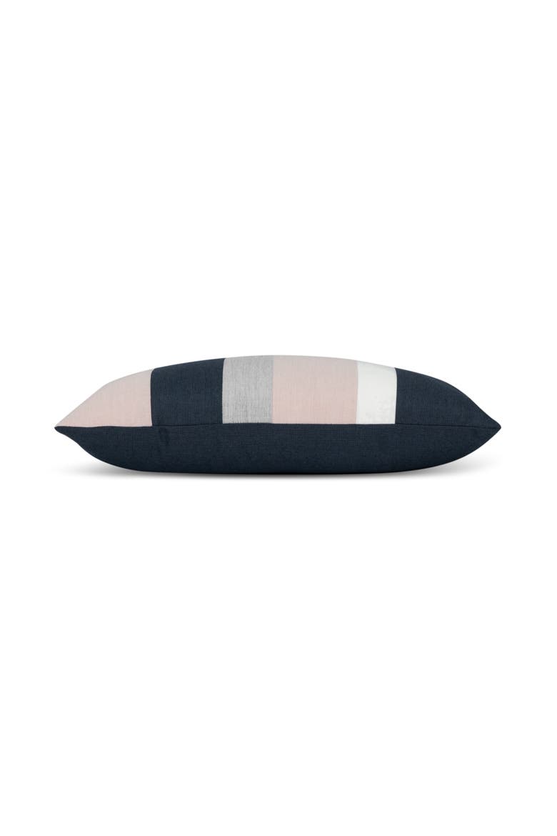 Rose Quartz Multi panelled Indoor & Outdoor Woven Accent Pillow, Alternate, color, Multi