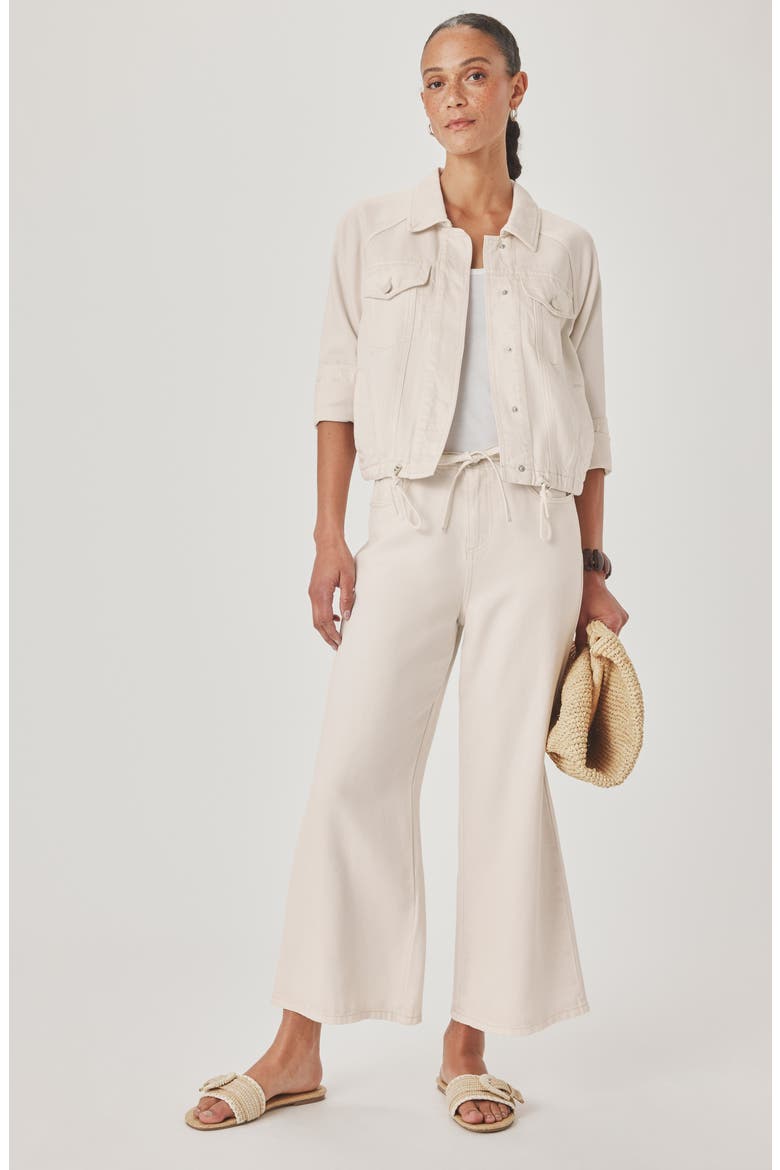 Lounge Denim Jacket, Alternate, color, MOONSTONE WHITE