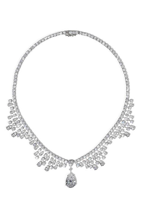 Hollywood Cubic Zirconia Statement Necklace
