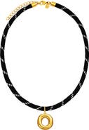Petit Moments Bubble Initial Pendant Cord Necklace