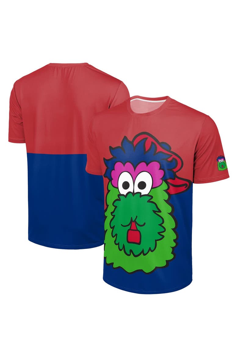 Men's FOCO Red/Royal Philadelphia Phillies Big Logo Mascot T-Shirt, Alternate, color, Red