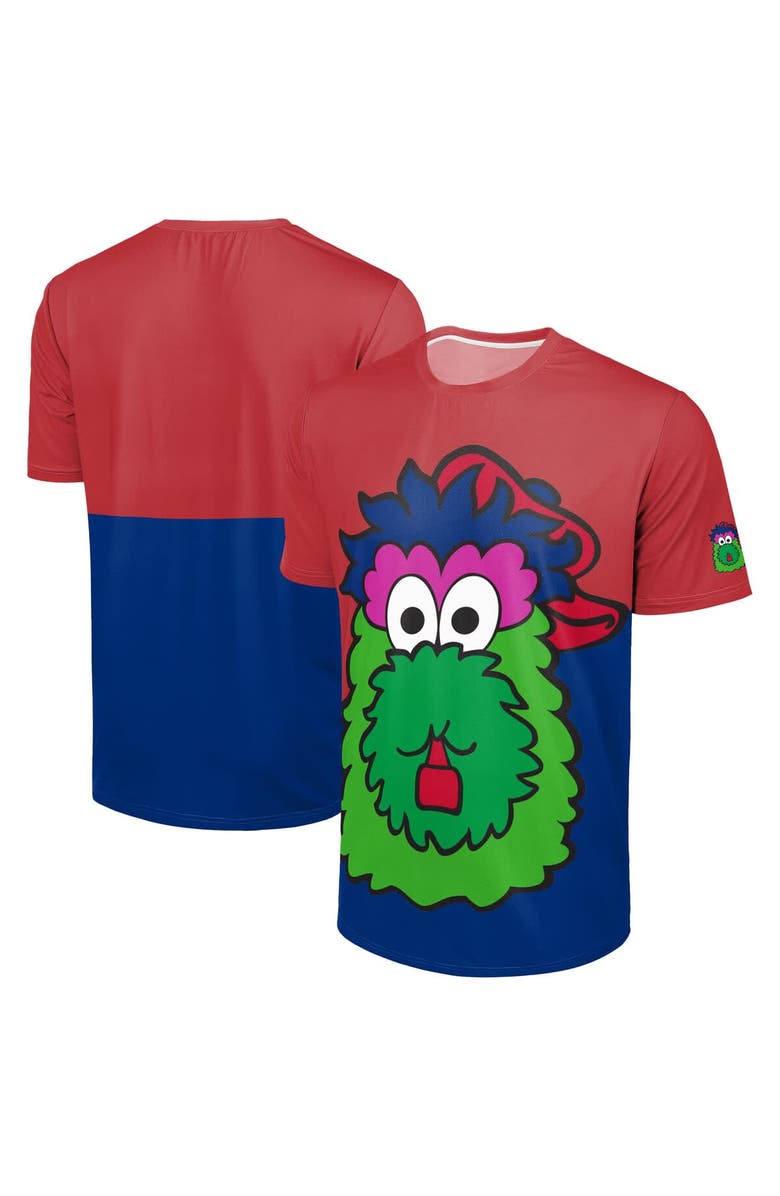 FOCO Men's FOCO Red/Royal Philadelphia Phillies Big Logo Mascot T-Shirt, Alternate, color, Red