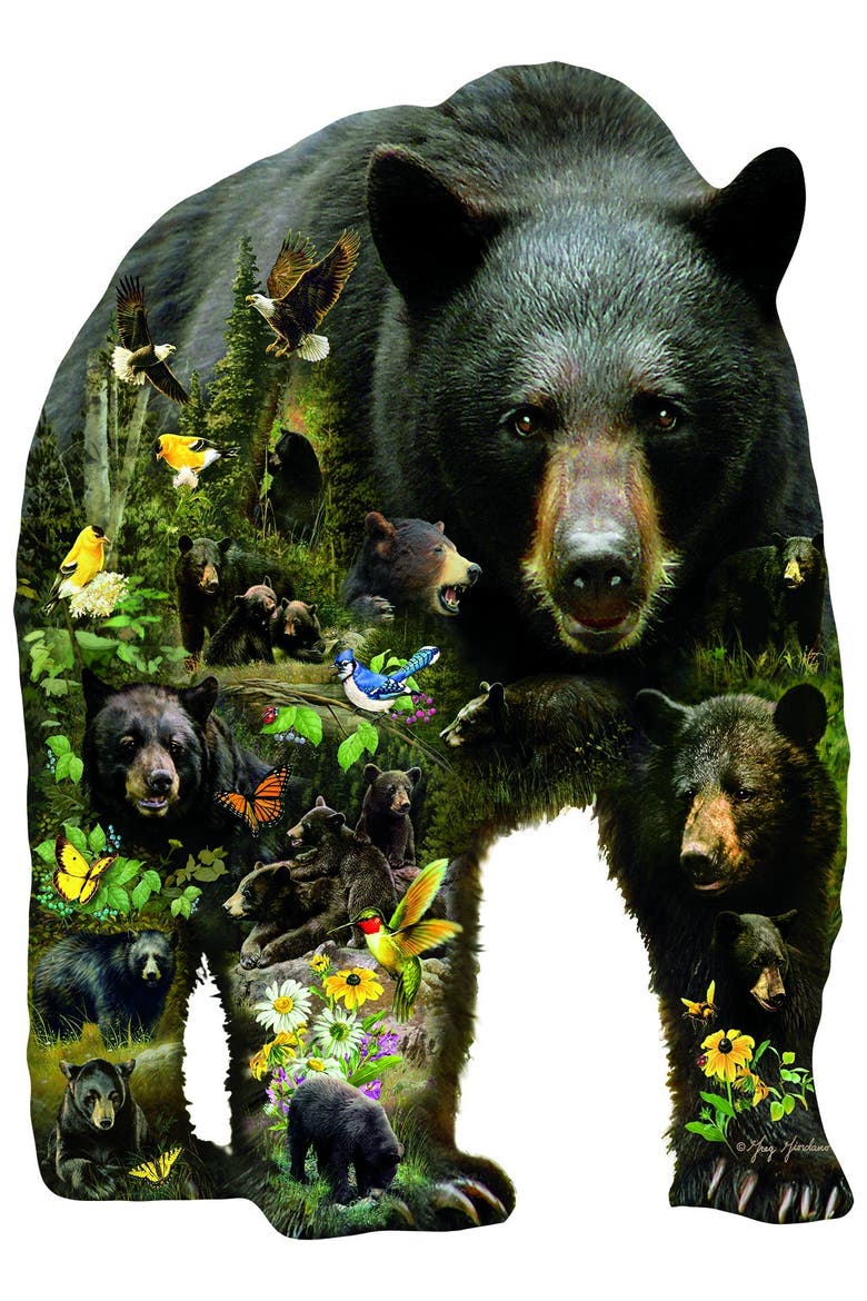 Forest Bear 1000 piece Jigsaw Puzzle for Adults Special Shape, Alternate, color, Multicolor