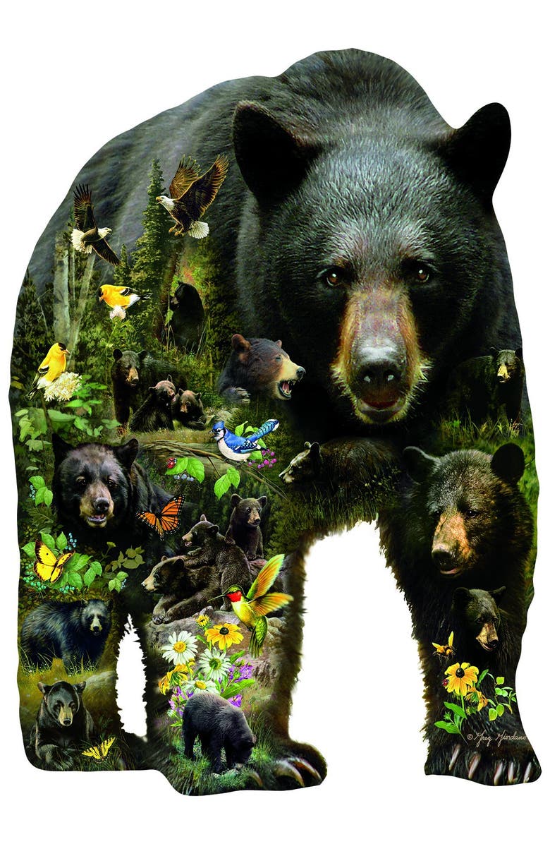 Sunsout Forest Bear 1000 piece Jigsaw Puzzle for Adults Special Shape, Alternate, color, Multicolor
