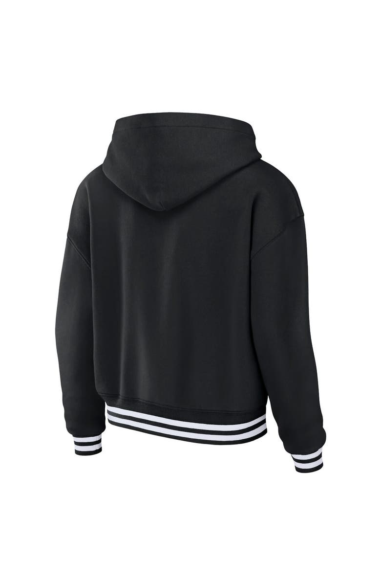 WEAR by Erin Andrews Women's WEAR by Erin Andrews Black Miami Dolphins Lace-Up Pullover Hoodie, Alternate, color, Black