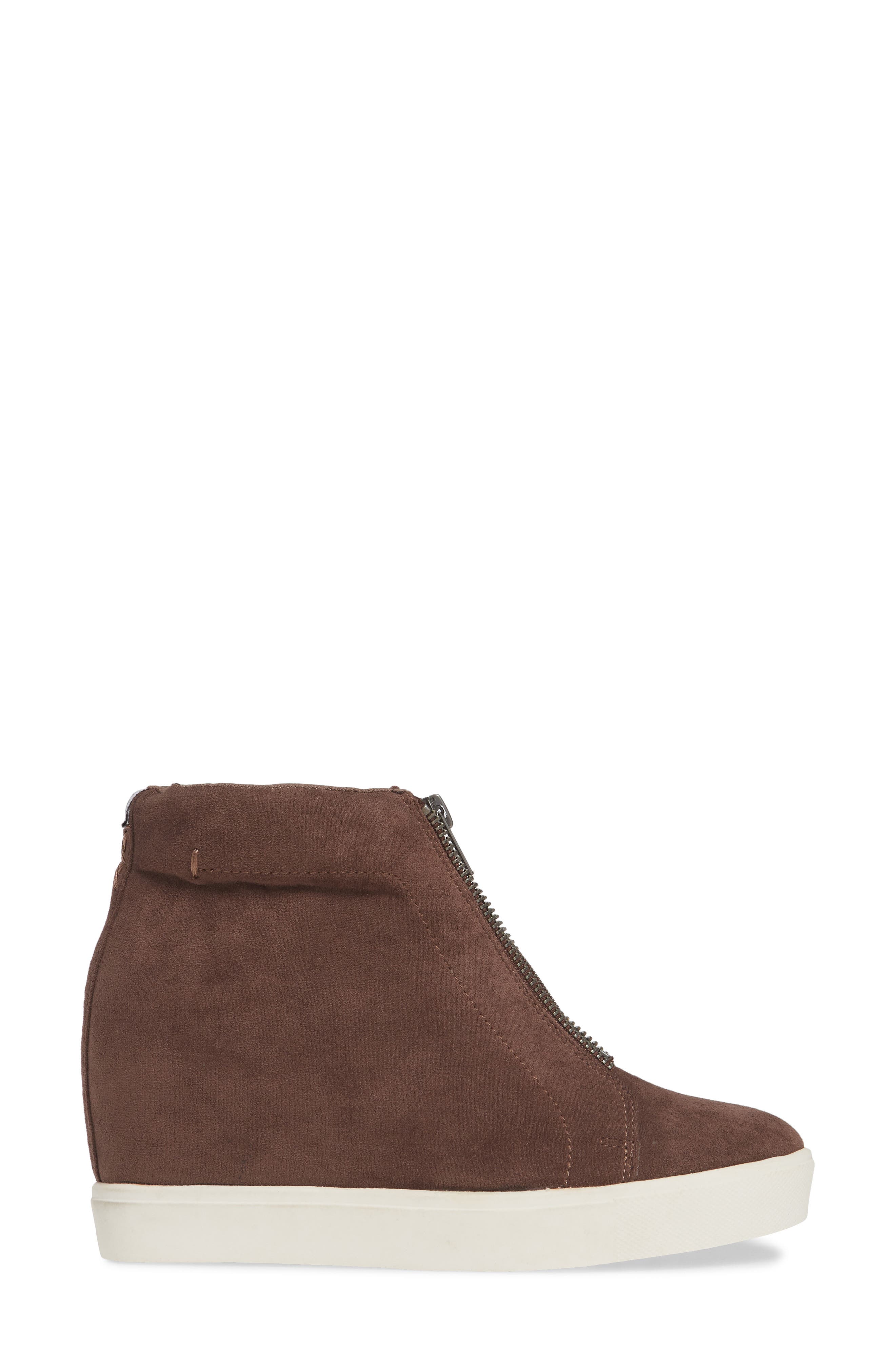 Zippy Hidden Wedge Sneaker, Alternate, color, CHOCOLATE