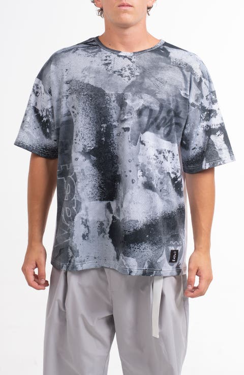 Zine Boxy Fit Aqua Terra Performance Graphic Tee
