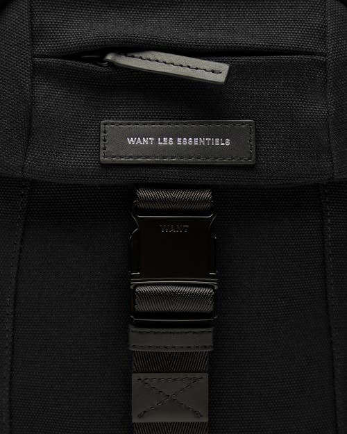 Want Les Essentiels De La Vie Want Les Essentiels Brantford Organic Cotton Canvas Crossbody Bag In Black