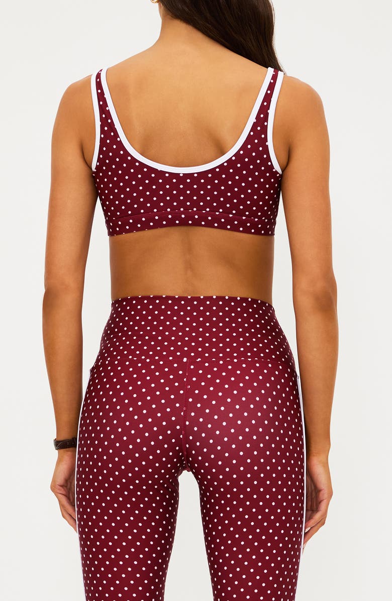 Beach Riot Moxie Sports Bra, Alternate, color, Crimson Dot