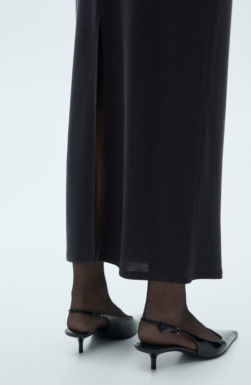 Mango Knit Maxi Skirt In Blue
