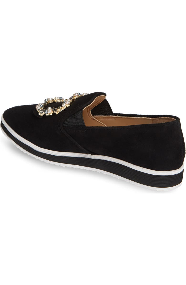 KARL LAGERFELD PARIS Embellished Slip-On Sneaker, Alternate, color,