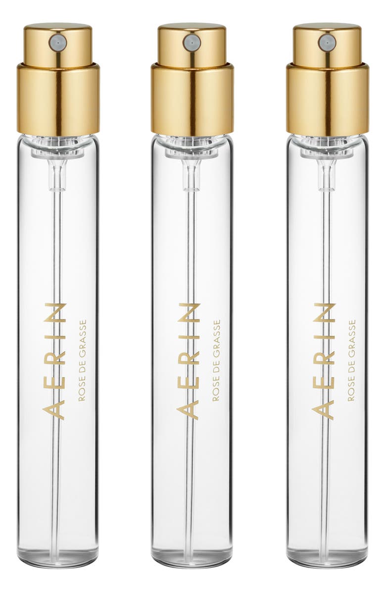 Estée Lauder AERIN Beauty Rose de Grasse Parfum Purse Spray Refill Trio, Main, color, 
