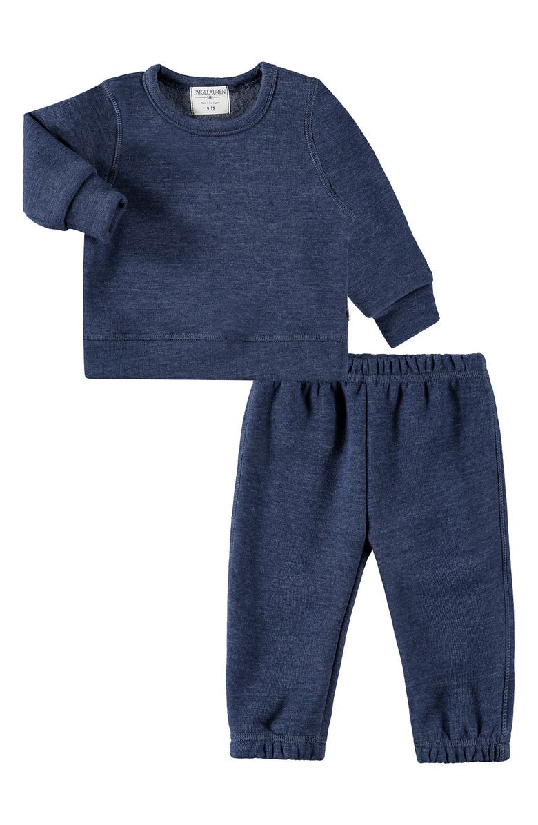 PAIGELAUREN Fleece Lounge Sweatshirt & Joggers Set, Main, color, 