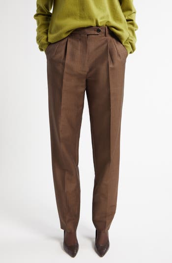 人気【The Row】Norbert トラウザー パンツ The Row Norbert Mohair & Wool Pleat Front Pants | Nordstrom