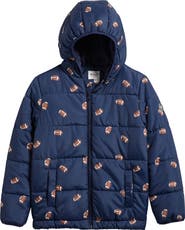 Petit Lem’s Mini Threads Kids' Print Water Resistant Quilted Jacket
