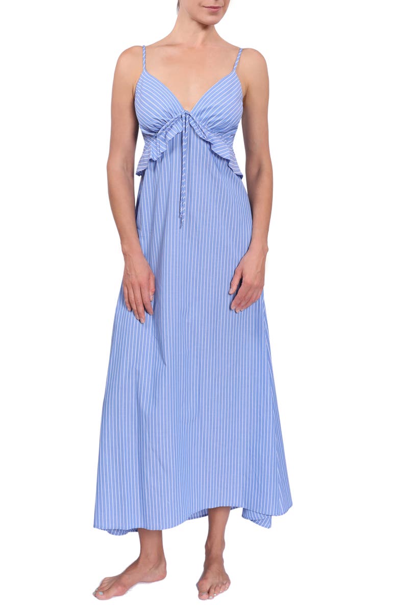 Everyday Ritual Sofia Ruffle Empire Waist Nightgown, Main, color, 