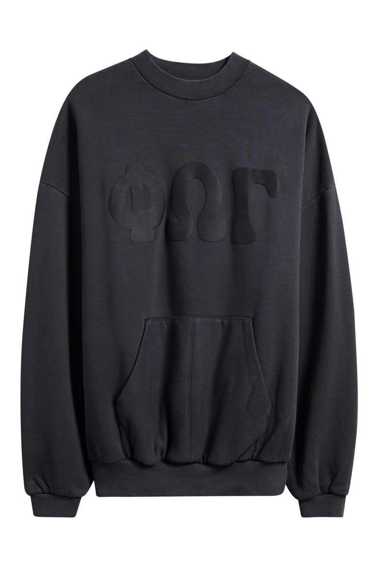 '90s Graphic Crewneck Sweatshirt, Alternate, color, WASHED IRON GREY