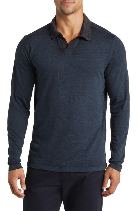 Val Johnny Collar Long Sleeve Polo
