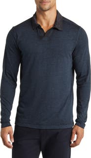 Robert Barakett Val Johnny Collar Long Sleeve Polo